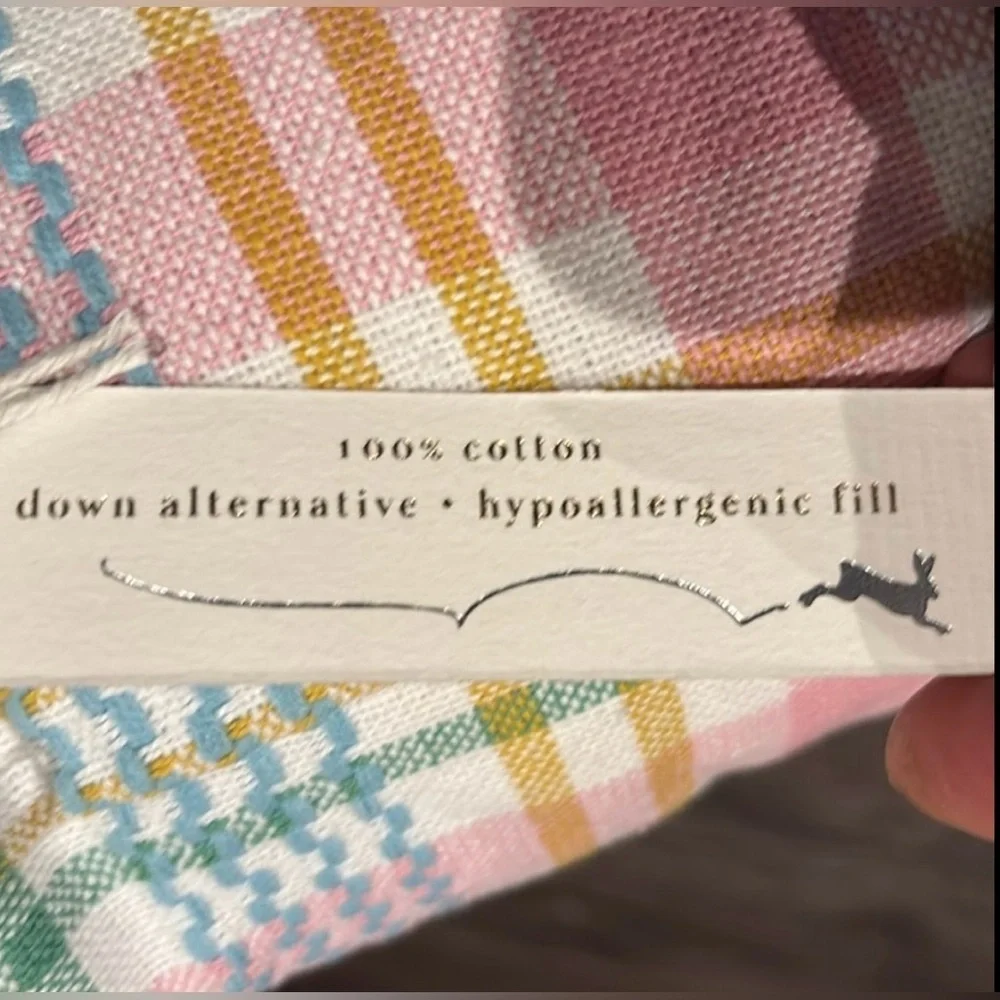 Hop On In Rectangle cotton embroidered ,zipper,down alternative,fringe,Easter